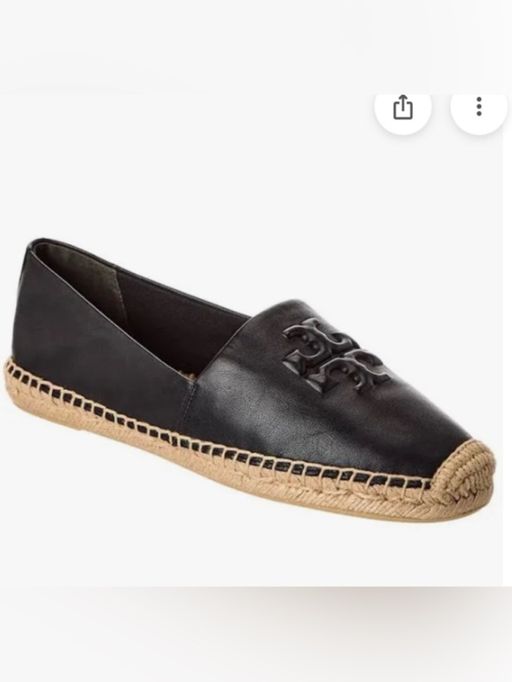 NWOT Tory Burch Everly Leather Espadrilles in black. Size 6.5. Retail over $200.